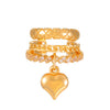 Wholesale Metal Heart Shape Zircon Electroplated Women's Love Ear Clip Earrings
