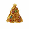 Wholesale Metal Heart Shaped Crystal Pendant With Totem Pattern Electroplated Bracelet Accessories