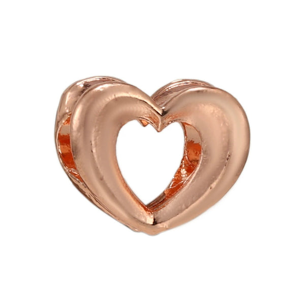 Wholesale Metal Heart Shaped Crystal Pendant With Totem Pattern Electroplated Bracelet Accessories