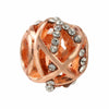 Wholesale Metal Heart Shaped Crystal Pendant With Totem Pattern Electroplated Bracelet Accessories