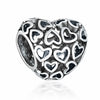 Wholesale Metal Heart Shaped Crystal Pendant With Totem Pattern Electroplated Bracelet Accessories