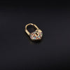 Wholesale Metal Heartshaped Doublesided Zircon Love Lock Earring Jewelry With Electroplating