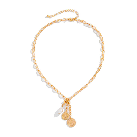 Wholesale Metal Heartshaped Geometric Multieyes Tassel Collarbone Necklace For Women With Electroplating