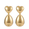 Wholesale Metal Heartshaped Goldplated Women's Earrings