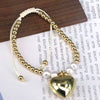 Wholesale Metal Heartshaped Handwoven Beaded Bracelet Jewelry
