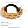 Wholesale Metal High Elastic Geometric Hair Ring 18K Gold Plated