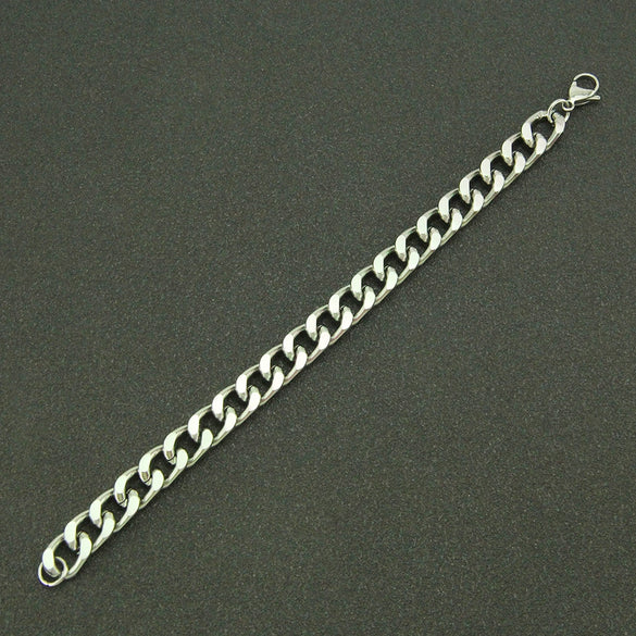 Wholesale Metal Hip Hop Geometric Cuban Chain Unisex Bracelet With Electroplating