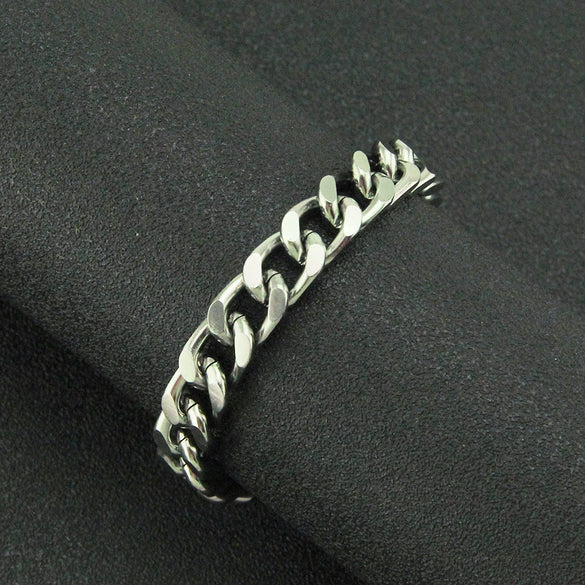 Wholesale Metal Hip Hop Geometric Cuban Chain Unisex Bracelet With Electroplating