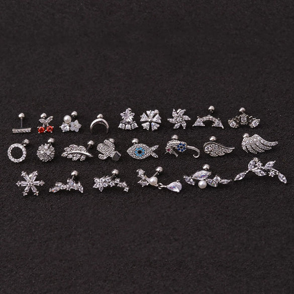 Wholesale Metal Hippocampus Earrings Inlaid With Zircon Fashion Women's Jewelry