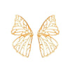 Wholesale Metal Hollow Butterfly Stud Earrings For Women With Electroplating Animal Style