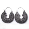 Wholesale Metal Hollow Flower Earrings With Geometric Pattern Retro Bohemian Style Electroplated