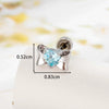 Wholesale Metal Inlaid Heart Zircon Candy Bow Screw Twist Rod Piercing Earrings Unisex