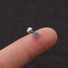 Wholesale Metal Inlaid Zircon Flower Style Ear Nail For Body Puncture