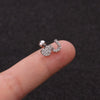 Wholesale Metal Inlaid Zircon Flower Style Ear Nail For Body Puncture