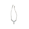 Wholesale Metal Inlaid Zircon Water Drop Vshaped Women's Light Luxury Necklace And Bracelet