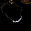 Wholesale Metal Inlaid Zircon Water Drop Vshaped Women's Light Luxury Necklace And Bracelet