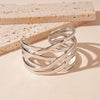 Wholesale Metal Irregular Geometric Opening Bracelet Electroplated Jewelry For Women