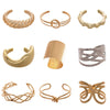 Wholesale Metal Irregular Geometric Opening Bracelet Electroplated Jewelry For Women