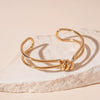 Wholesale Metal Irregular Geometric Opening Bracelet Electroplated Jewelry For Women