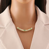 Wholesale Metal Irregular Pleated Clavicle Chain For Women Stainless Steel Geometric Electroplated