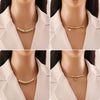 Wholesale Metal Irregular Pleated Clavicle Chain For Women Stainless Steel Geometric Electroplated