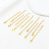 Wholesale Metal Jewelry Accessories Tail Chain Bag Extension Chain Bracelet Necklace 18K Real Gold Electroplated Original Design