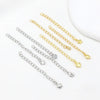 Wholesale Metal Jewelry Accessories Tail Chain Bag Extension Chain Bracelet Necklace 18K Real Gold Electroplated Original Design