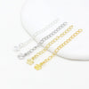 Wholesale Metal Jewelry Accessories Tail Chain Bag Extension Chain Bracelet Necklace 18K Real Gold Electroplated Original Design