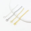 Wholesale Metal Jewelry Accessories Tail Chain Bag Extension Chain Bracelet Necklace 18K Real Gold Electroplated Original Design
