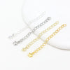 Wholesale Metal Jewelry Accessories Tail Chain Bag Extension Chain Bracelet Necklace 18K Real Gold Electroplated Original Design
