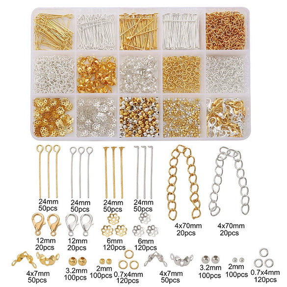 Wholesale Metal Jewelry Making Accessories Set With Circle Pattern For Diy Earrings Bracelet Necklace