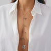 Wholesale Metal Leaf Pendant Tassel Necklace With Electroplating For Women