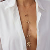 Wholesale Metal Leaf Pendant Tassel Necklace With Electroplating For Women