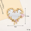 Wholesale Metal Love Butterfly Square Makeup Mirror Accessories With Electroplating For Women In Y2k Style And Irregular Shape