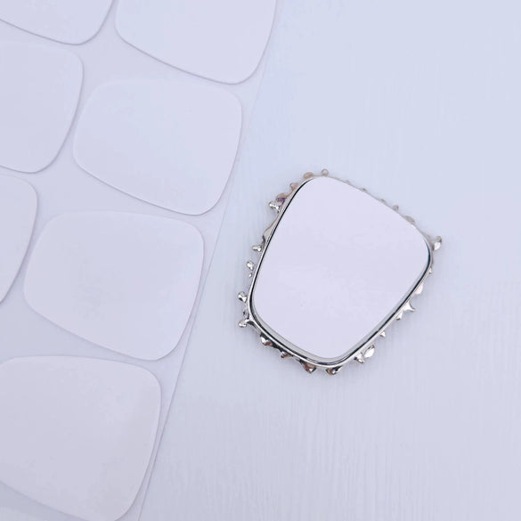 Wholesale Metal Love Butterfly Square Makeup Mirror Accessories With Electroplating For Women In Y2k Style And Irregular Shape