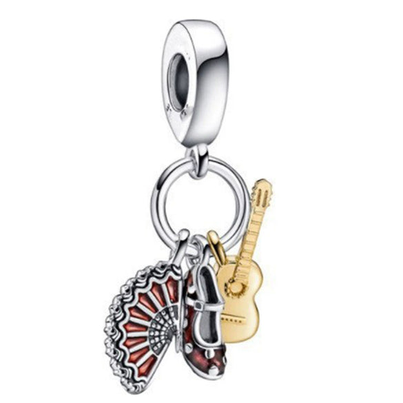 Wholesale Metal Love Pendant Unicorn Beaded Bracelet With Electroplating And Totem Pattern