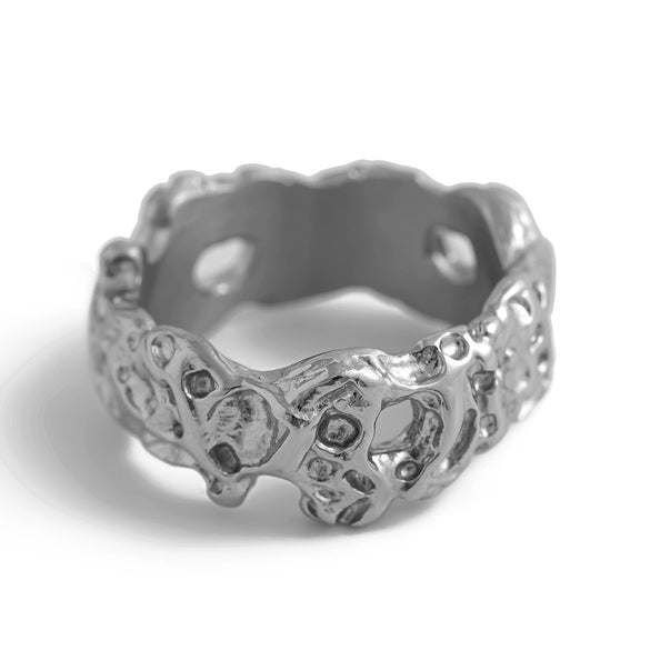 Wholesale Metal Men's Hiphop Geometric Zinc Alloy Ring With Electroplating