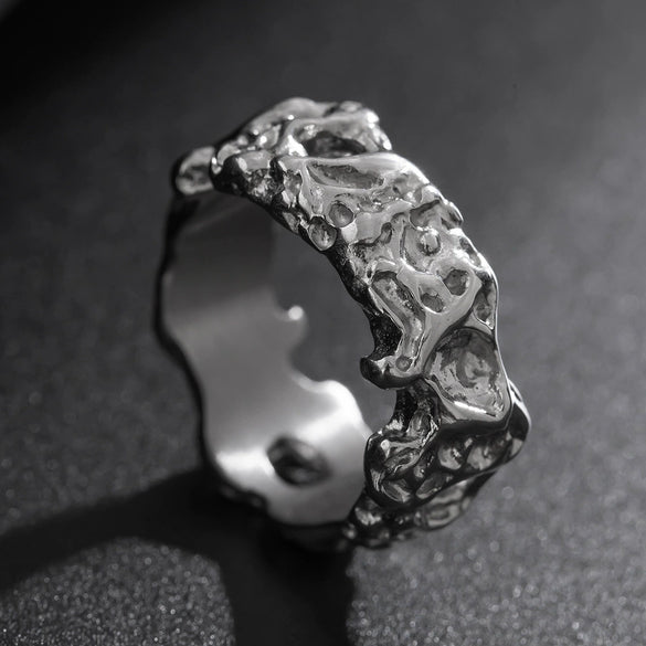 Wholesale Metal Men's Hiphop Geometric Zinc Alloy Ring With Electroplating