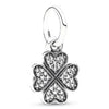 Wholesale Metal Minimalist Fourleaf Clover Totem Diamondencrusted Spring Flower Pendant Diy Bracelet Accessories With Electroplating