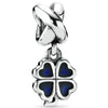 Wholesale Metal Minimalist Fourleaf Clover Totem Diamondencrusted Spring Flower Pendant Diy Bracelet Accessories With Electroplating