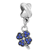 Wholesale Metal Minimalist Fourleaf Clover Totem Diamondencrusted Spring Flower Pendant Diy Bracelet Accessories With Electroplating