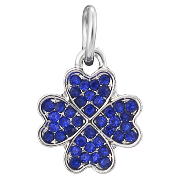 Wholesale Metal Minimalist Fourleaf Clover Totem Diamondencrusted Spring Flower Pendant Diy Bracelet Accessories With Electroplating