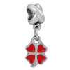 Wholesale Metal Minimalist Fourleaf Clover Totem Diamondencrusted Spring Flower Pendant Diy Bracelet Accessories With Electroplating
