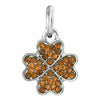 Wholesale Metal Minimalist Fourleaf Clover Totem Diamondencrusted Spring Flower Pendant Diy Bracelet Accessories With Electroplating
