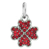 Wholesale Metal Minimalist Fourleaf Clover Totem Diamondencrusted Spring Flower Pendant Diy Bracelet Accessories With Electroplating