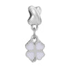 Wholesale Metal Minimalist Fourleaf Clover Totem Diamondencrusted Spring Flower Pendant Diy Bracelet Accessories With Electroplating