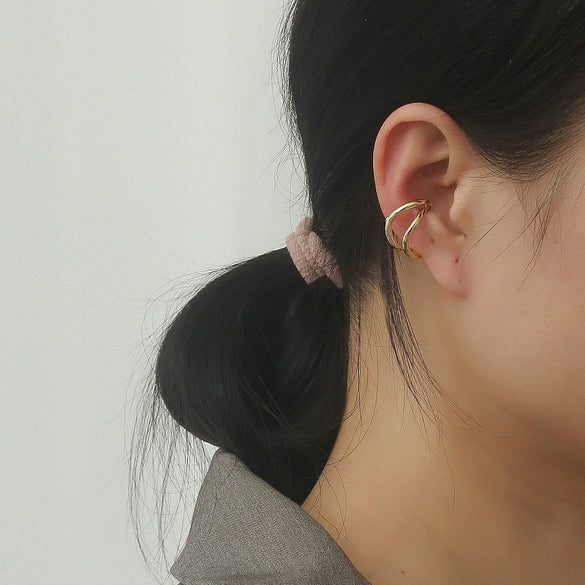 Wholesale Metal Minimalist Twisted Geometric Electroplated Women's Ear Clips