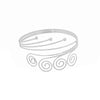 Wholesale Metal Multi Layer Geometric Spiral Arm Ring And Arm Bracelet With Exaggerated Design