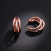 Wholesale Metal Multilayer Geometric Earrings Copper Electroplated For Women