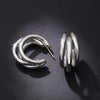 Wholesale Metal Multilayer Geometric Earrings Copper Electroplated For Women